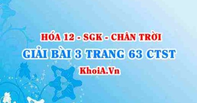 Bài 3 trang 63 Hóa 12 Chân trời sáng tạo